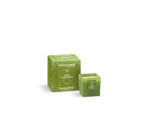 Nature Candle NATURE CANDLE LINEA LE PREZIOSE - CANDELA 90g - POUDRE' E LEGNO DI ROSA