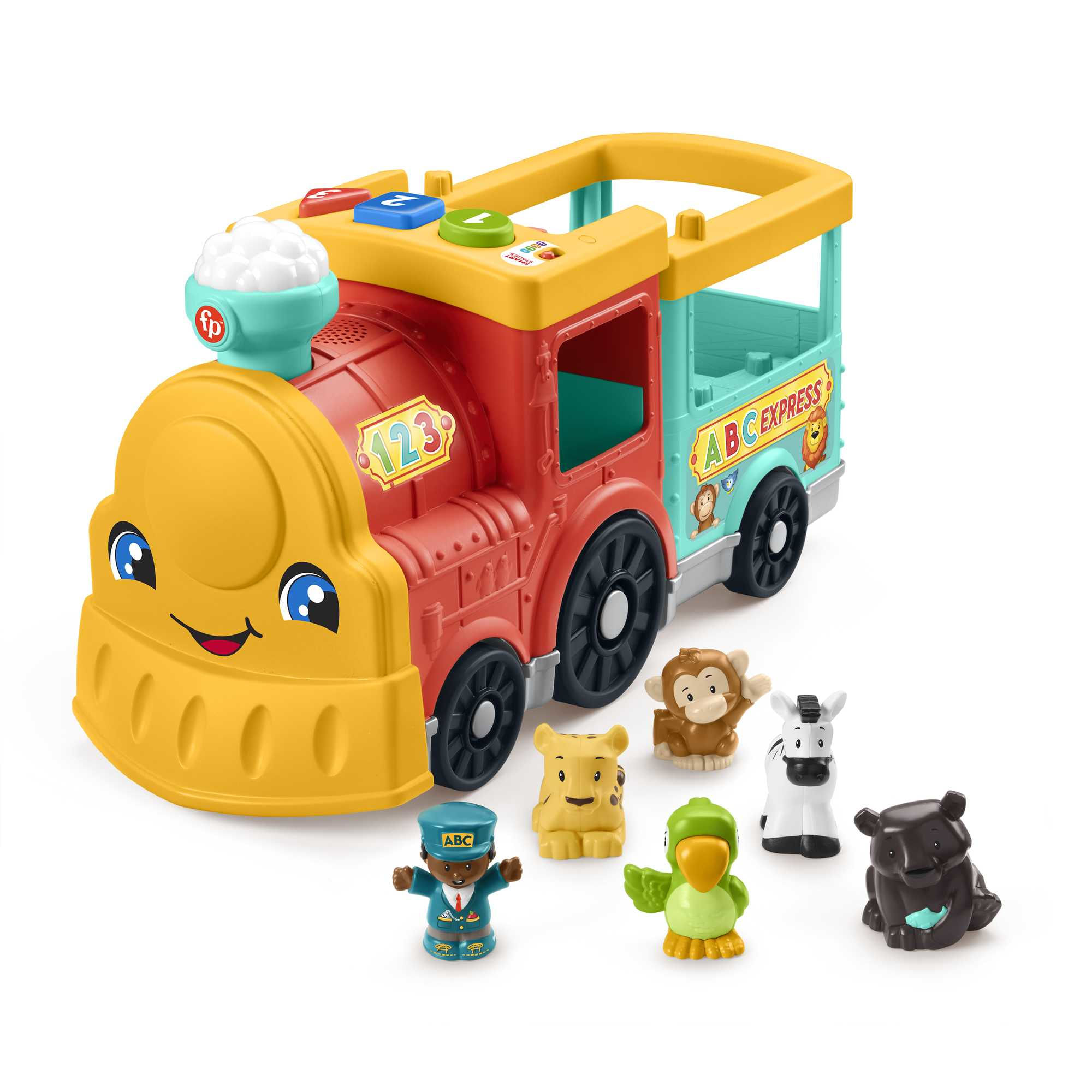 Mattel Fisher-Price Little People Il Trenino dell'ABC Edizione Multilingue, a Spinta con Luci Fisher-Price Little People Il Trenino dell'ABC Edizione
