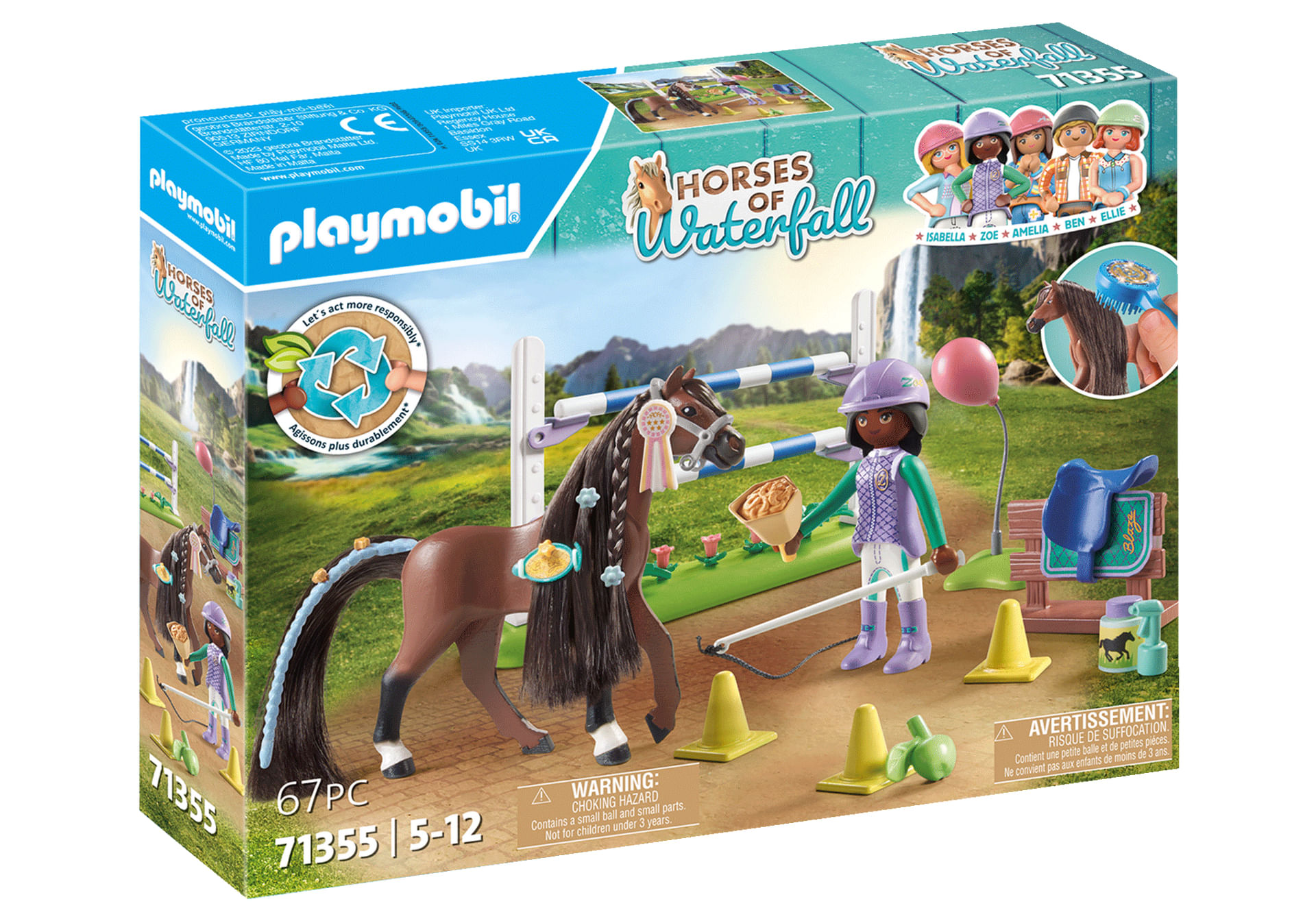 Playmobil Playset Playmobil 71355 Horses of Waterfall Playmobil Percorso a Ostacoli per Torneo Horses of Waterfall