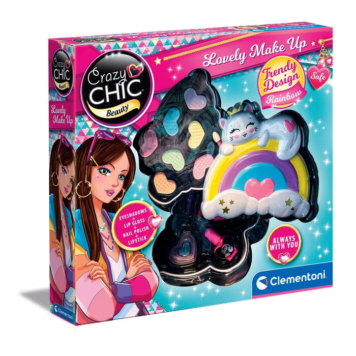 Clementoni Crazy Chic Lovely make up - Rainbow Clementoni Crazy Chic Lovely Make Up Rainbow Trousse