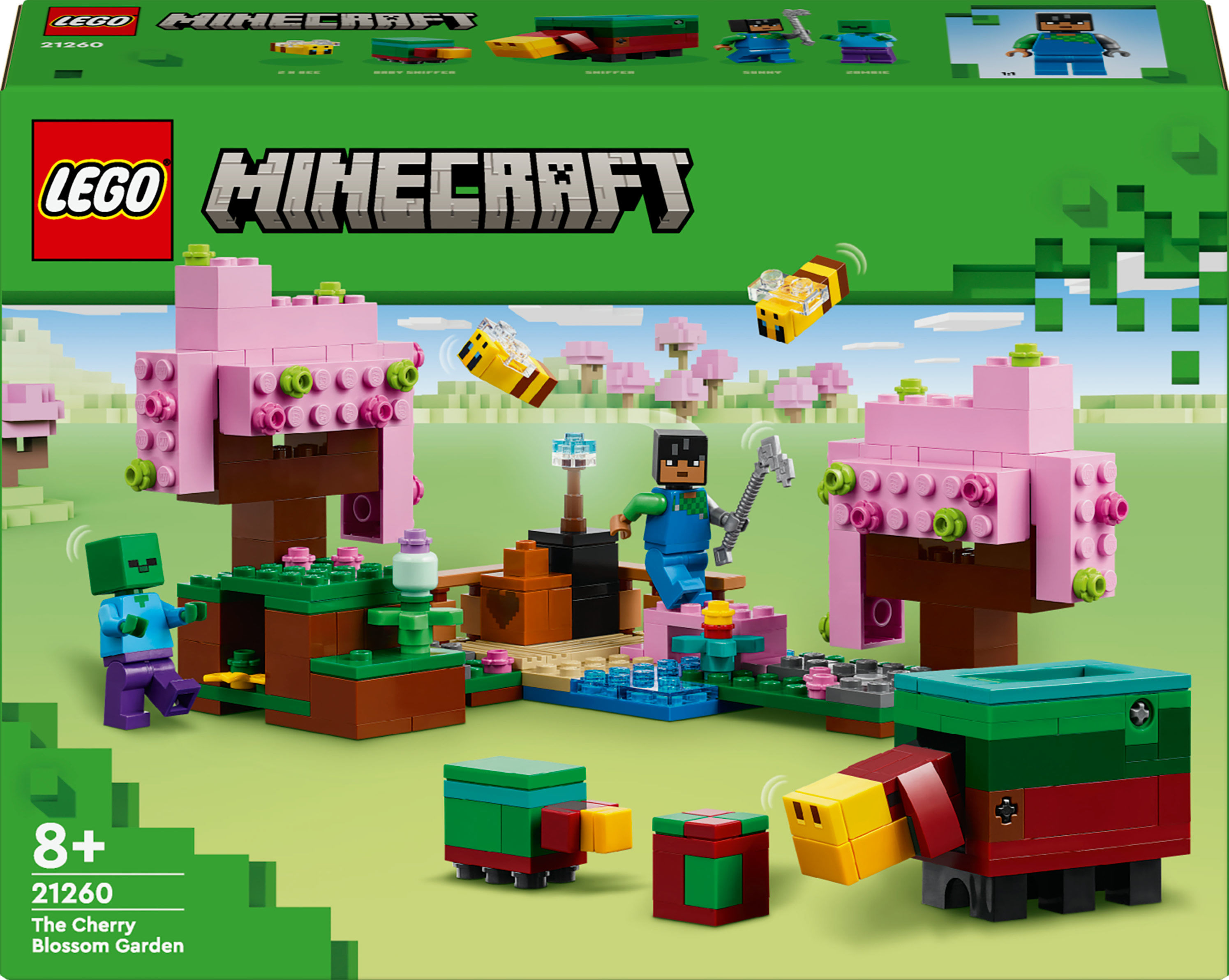 Lego 21260 LEGO MINECRAFT IL GIARDINO DEL CILIEGIO IN FIORE LEGO Minecraft Il Giardino del Ciliegio in Fiore Modello da Costruire del Bioma con il Per