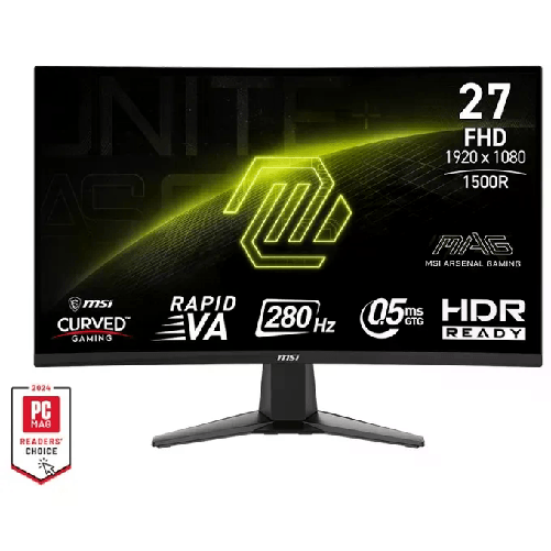 MSI MAG 276CXF Monitor PC 68,6 cm (27") 1920 x 1080 Pixel Full HD LCD Nero MSI Monitor 9S6-3CE01M-014 MAG Serie 276CXF Curved Black con Display Full H