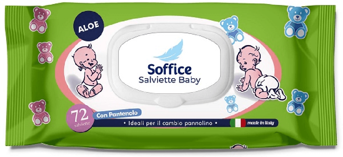 Soffice Salviette Bambini Aloe 72 Pezzi