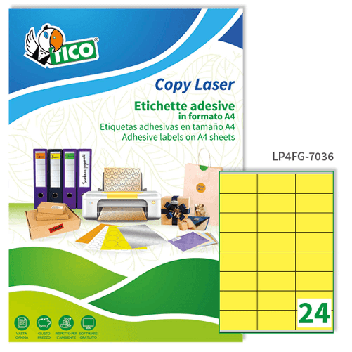 Tico LP4FG-7036 etichetta per stampante Multicolore