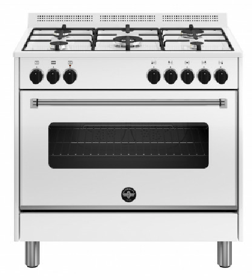 La Germania Bertazzoni La Germania Americana AMN965EBV24 cucina Elettrico Gas Bianco Bertazzoni La Germania Americana AMN965EBV24 cucina Elettrico Gas