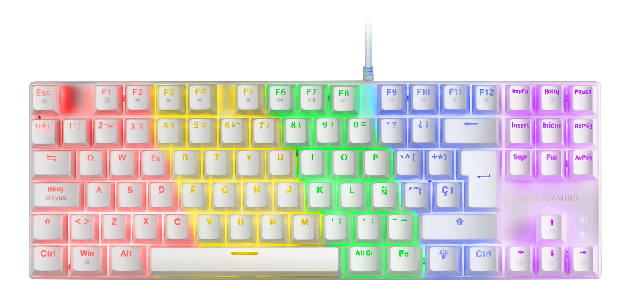 Mars Gaming MK80W tastiera USB QWERTY Italiano Bianco