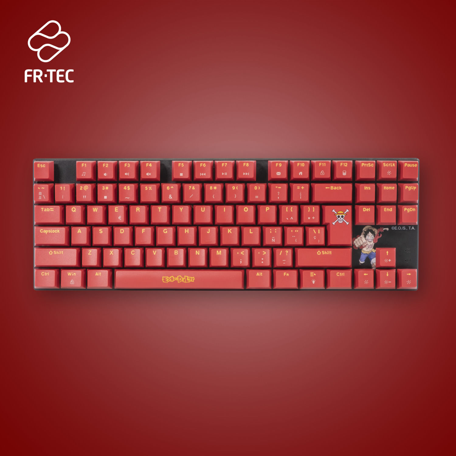 FR-TEC OP4001 tastiera Gaming USB QWERTY Inglese, Spagnolo Borgogna