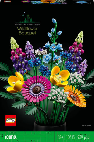 LEGO 10313 Icons Bouquet di Fiori Selvatici Artificiali LEGO ICONS Bouquet fiori selvatici