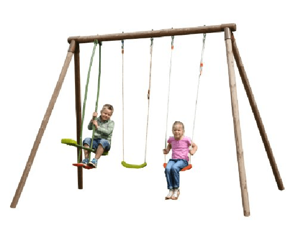 New Plast ALS1345 altalena per bambino Esterno Set di altalena per bambini 3 seduta(e) Legno