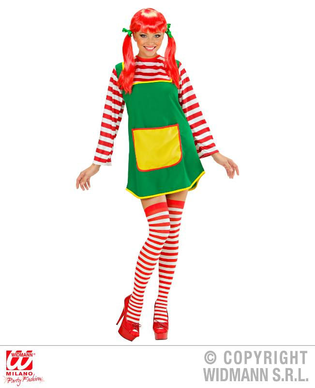 W WIDMANN MILANO Party Fashion WIDMANN 44553 COSTUME PIPPI CALZELUNGHE L ECONOMICO #4455 WIDMANN Naughty Girl (Vestito)