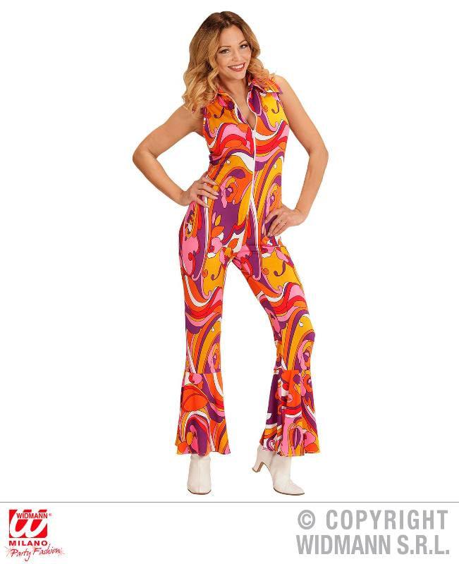 W WIDMANN MILANO Party Fashion WIDMANN 08941 COSTUME TUTA DONNA ANNI 70 S ORCHID #0894 WIDMANN Tuta Donna Groovy 70'S - Orchids(Tuta)