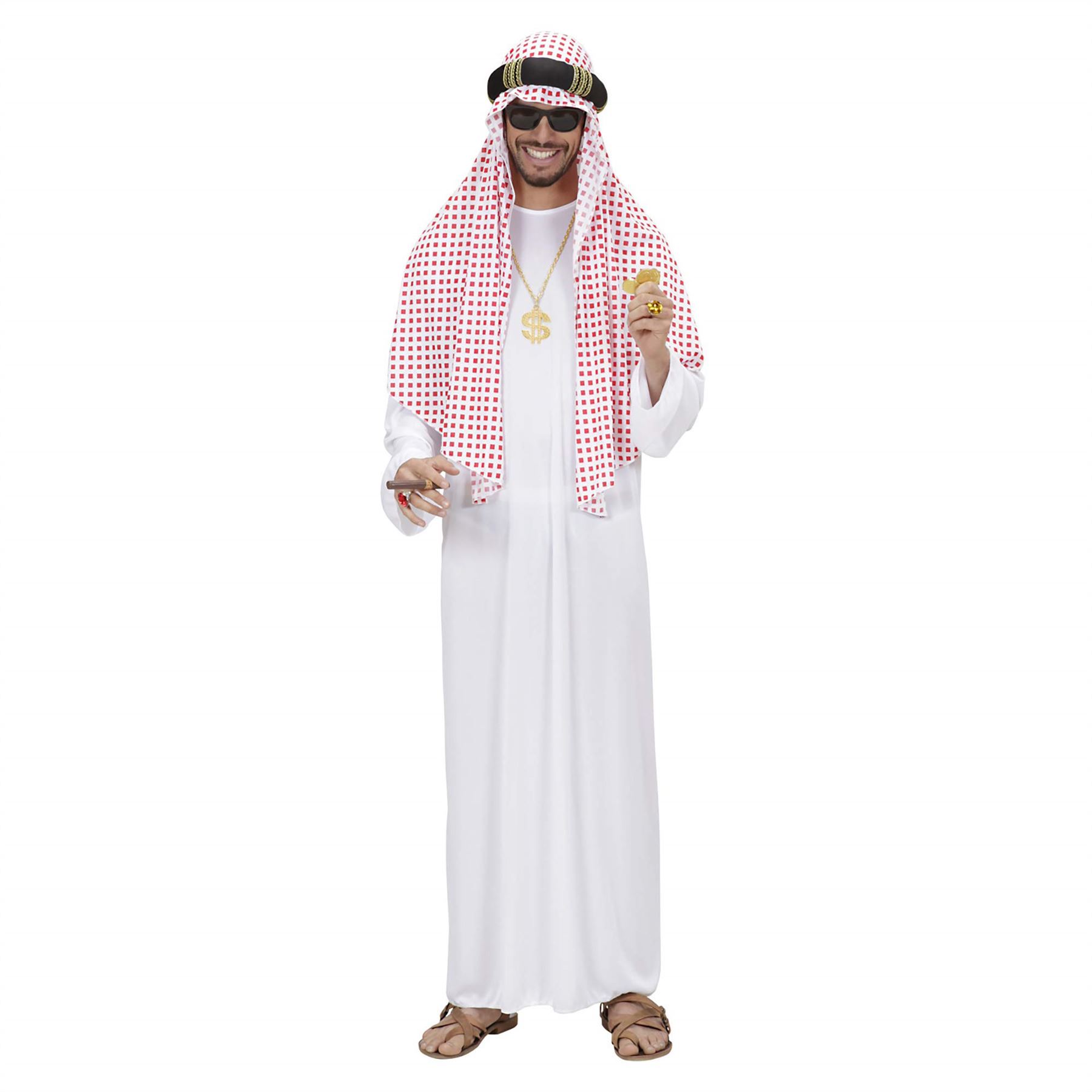 W WIDMANN MILANO Party Fashion WIDMANN 8905S COSTUME SCEICCO ARABO VESTITO BIANCO XL #8904 WIDMANN Sceicco Arabo (Tunica, Copricapo)