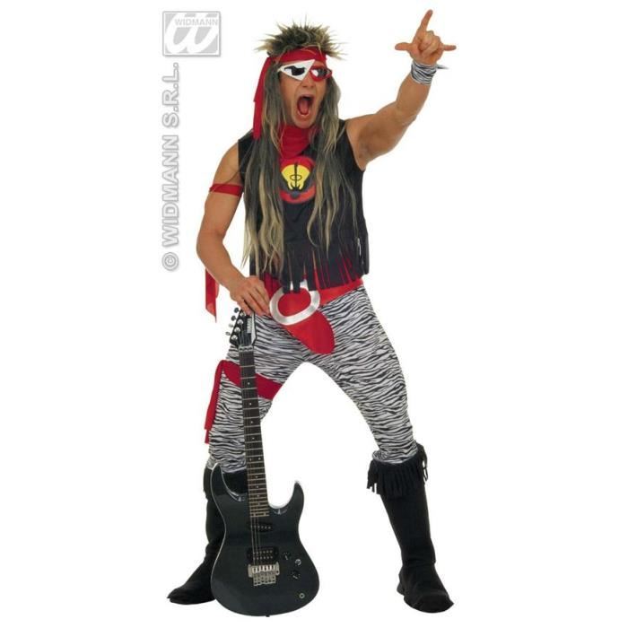 W Widmann Milano Party Fashion WIDMANN Rock Star (T-Shirt, Pantaloni, Cintura, Polsiera, Fasce, Copristivali) WIDMANN Rock Star (T-Shirt, Pantaloni, C