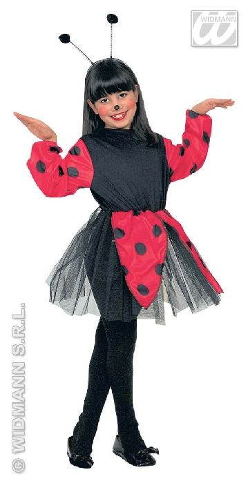 W Widmann Milano Party Fashion WIDMANN 38228 COSTUME COCCINELLA 11/13 CM 158 #3822 WIDMANN Coccinella (Vestito, Antenne)