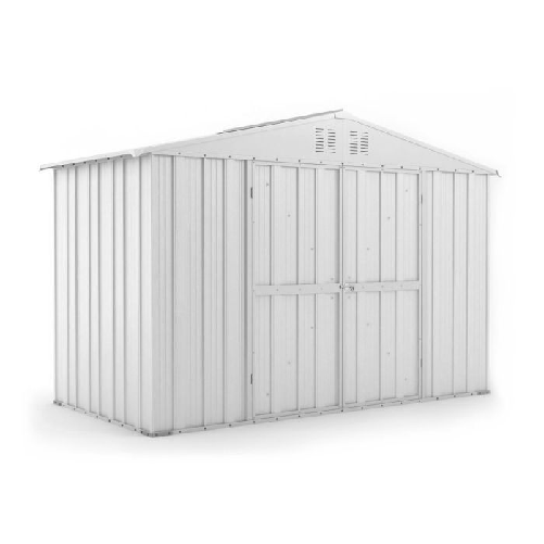 Box attrezzi 327x155cm x h2.15m - 114KG - 5.06mq casetta giardino in Acciaio Zincato - BIANCO