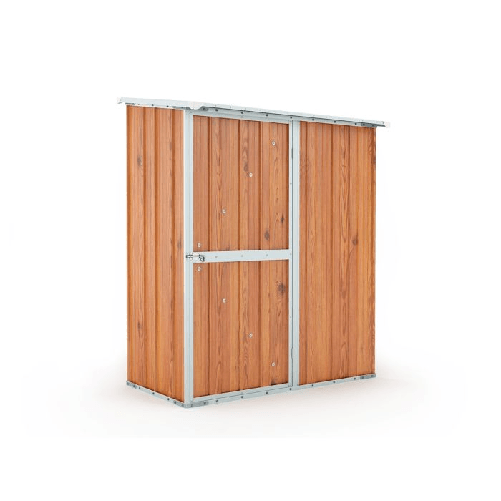 Casetta da giardino 155x100cm x h 192cm - 50kg - 1,55mq box acciaio in lamiera zincata - LEGNO