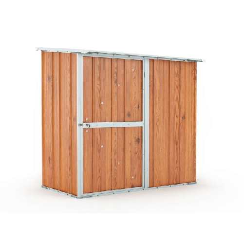 Deposito attrezzi 174x100cm x h 182cm - 43kg - 1,74mq casetta in lamiera di acciaio zincata - LEGNO