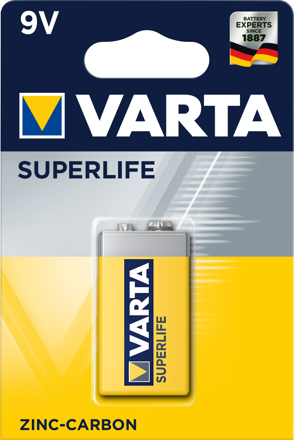Varta Superlife 9V Batteria monouso Zinco-Carbonio