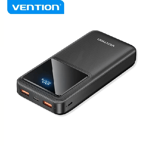 Vention Powerbank Batteria 20000mAh 225W USB (C+A+A) con Display LED - Nero