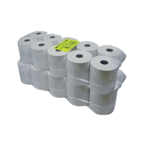 Real Rotoli ROTOLO CARTA TERMICA OMOLOGATA - 48 gr/mq - BPA FREE - PER REGISTRATORE DI CASSA 57,5 mm x 35 mt Foro 12 mm (10PZ)