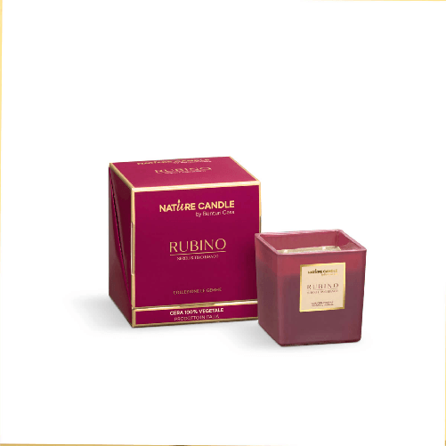Nature Candle NATURE CANDLE LINEA LE GEMME - CANDELA 210g RUBINO - NEROLI E TIMO BIANCO