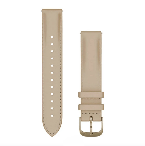 GARMIN Cinturini a sgancio rapido in pelle 18mm fibbia Cream Gold 010-12932-00
