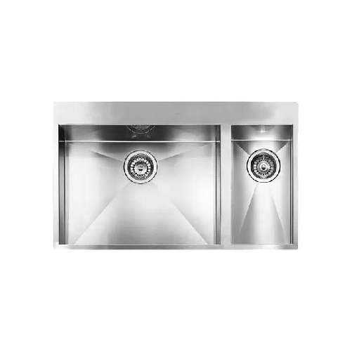 CM filoquadra mix 79 x 50 2V Lavello ad incasso Rettangolare Acciaio inox/Vetro