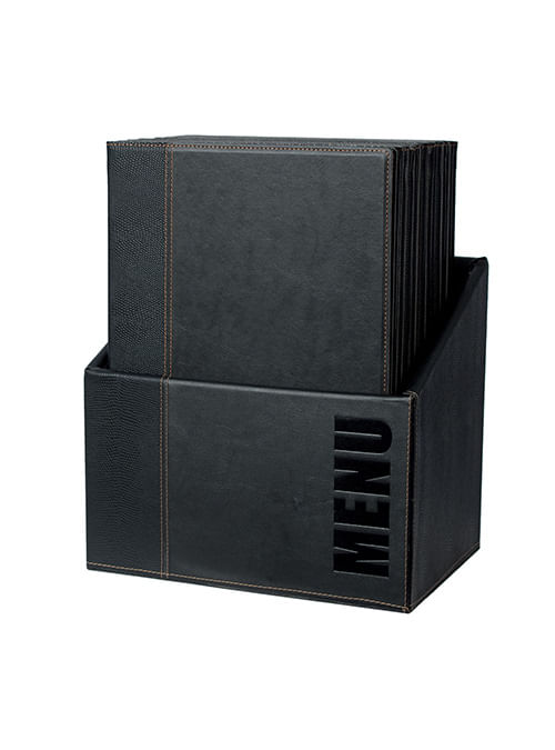 Securit MC-BOX-TRA4-BL A4 Metallo, PU pelle Nero 20 pz