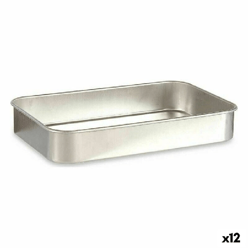 Pentola per arrosto Kinvara 100152 Argentato Alluminio 23,5 x 6 x 36 cm (12 Unità)