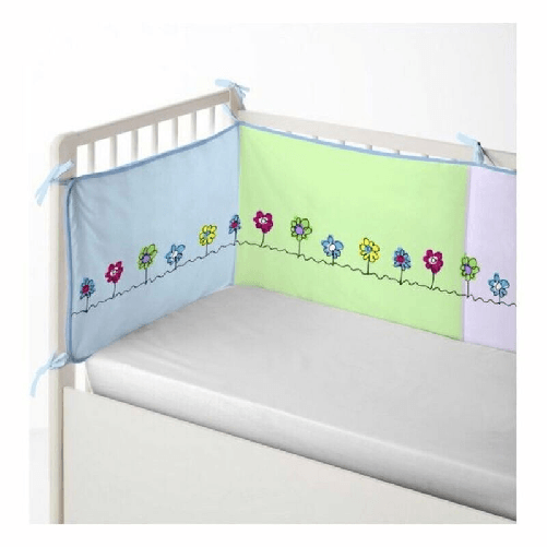 Paracolpi per culla Cool Kids Patch Garden (60 x 60 x 60 + 40 cm)