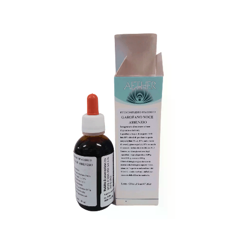 Scen-Fitocomplesso con estratti di Garofano-Noce-Assenzio per la parassitosi intestinale, senza alcool, preparazione spagirica