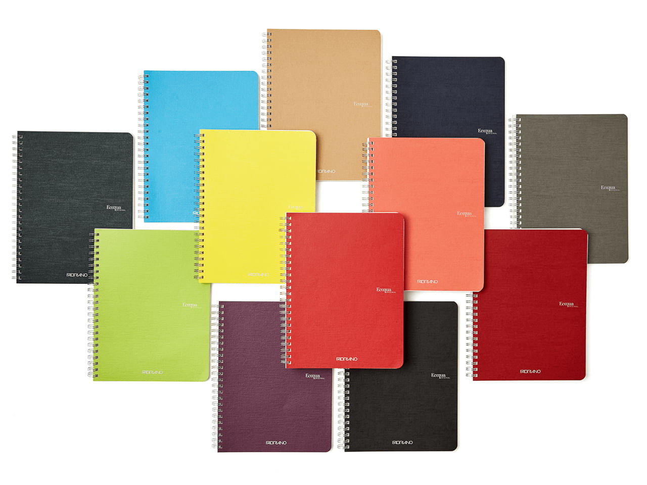 FABRIANO Maxiquaderrno A4 70fg 90gr 1 rigo EcoQua Original spiralato blu scuro Fabriano Fabriano Ecoqua Original quaderno per scrivere A4 70 fogli Blu