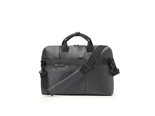 IN TEMPO Borsa Office Bag Job slim - 43 x 33 x 10 cm - tessuto tecnico - antracite - In Tempo Intempo 9216JBL24 Nero Unisex Borsa a tracolla