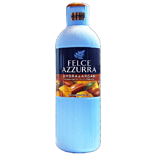 Felce Azzurra Amber & Argan 650 ml Gel doccia Unisex Corpo Ambra, Noce di Argan