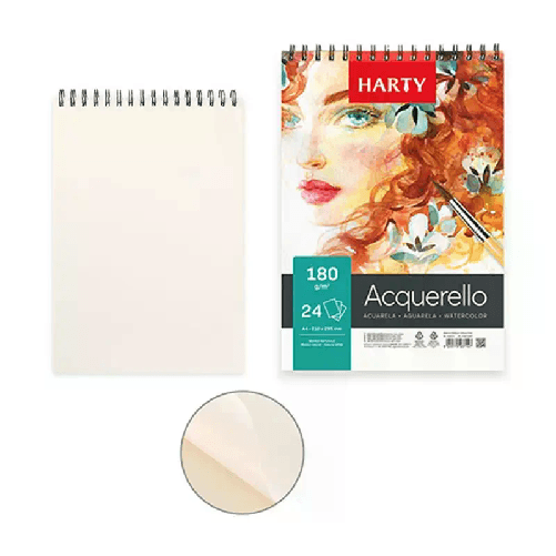 Blocco carta acquerello album A3 schizzi Disegno 3PZ da 24 fogli 180gm Spiralato