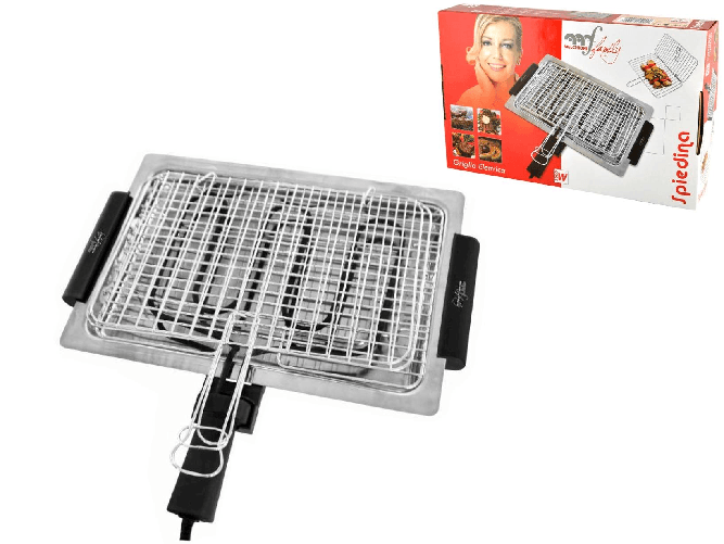Melchioni Family Melchioni Spiedina griglia elettrica 1600W, 220-240V, 50Hz Melchioni Spiedina Griglia di contatto