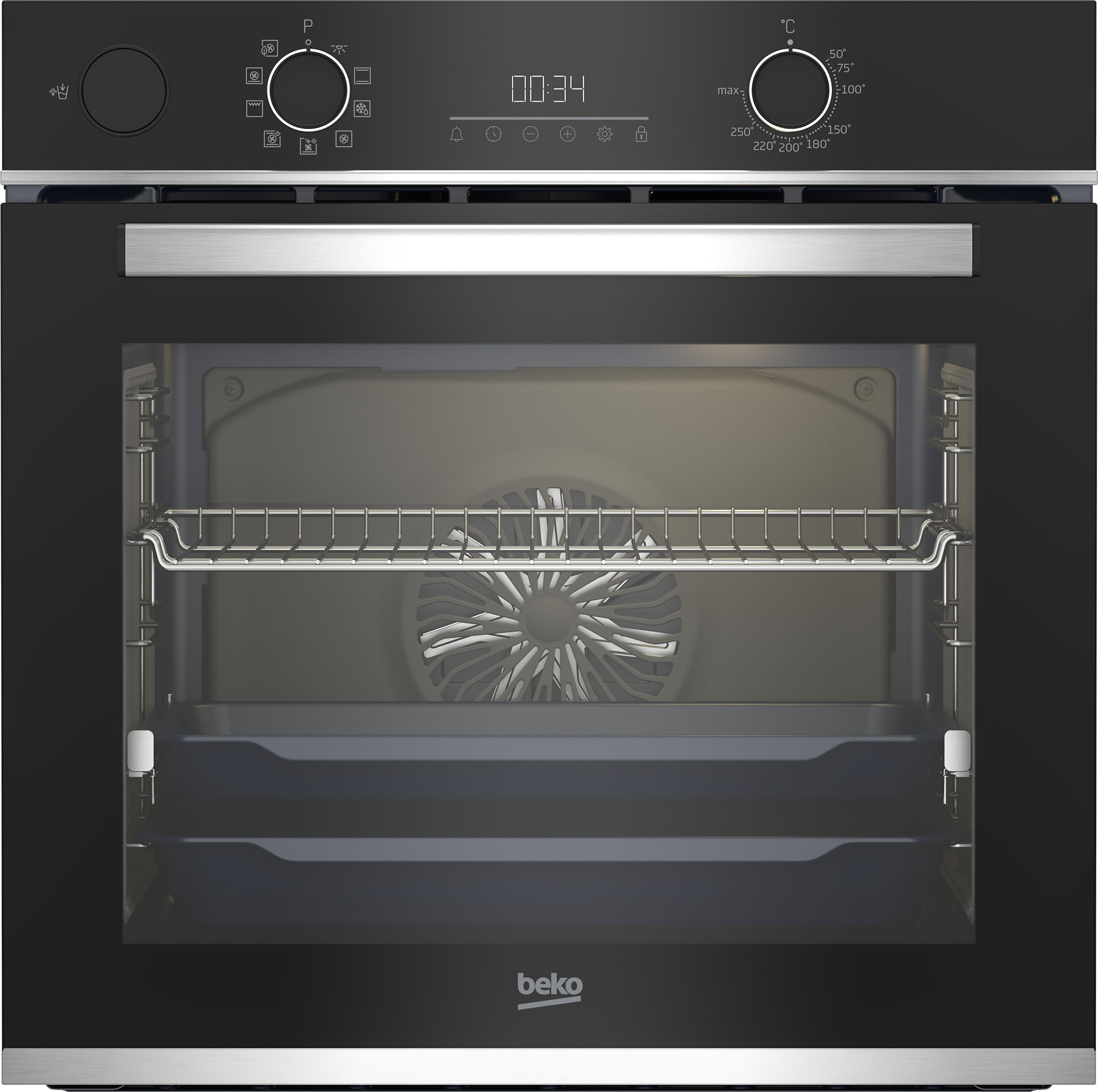 Beko Forno Beko 7724086710 BEYOND Bbis13300Xmse Black e Inox Black e Inox Beko BBIS13300XMSE forno 72 L 3000 W Acciaio inox