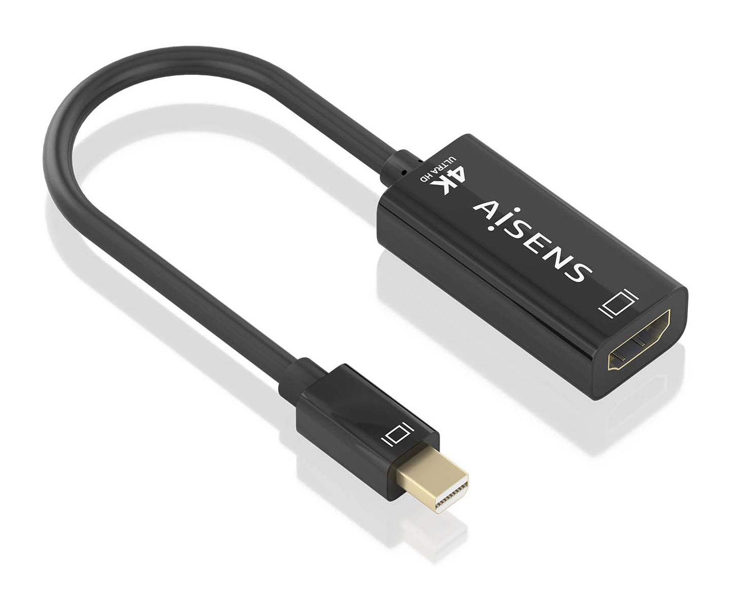 AISENS A125-0904 cavo e adattatore video 0,15 m Mini DisplayPort HDMI tipo A (Standard) Nero