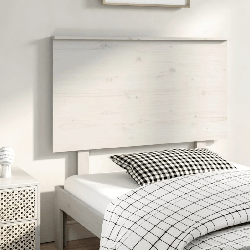 VidaXL Testiera per Letto Bianca 104x6x82,5 cm Legno Massello di Pino VidaXL 819156 testiera e pedana Bianco