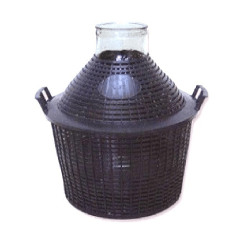 Damigiana Bocca Larga Rivestimento Plastica 5 Litri