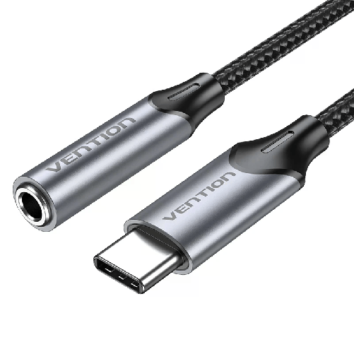 Vention BGMHA cavo audio 0,1 m 3.5mm USB tipo-C Grigio