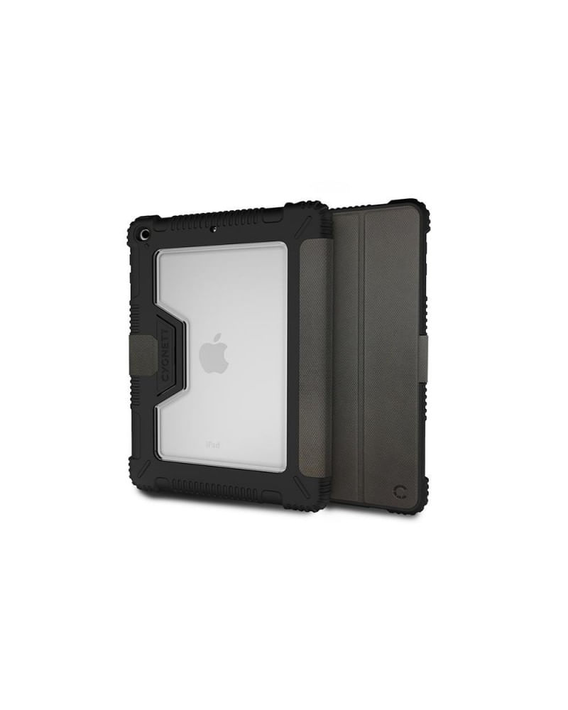 Cygnett Workmate Custodia Protettiva con Porta Apple Pencil per iPad 10.2” Nero-Antracite Cygnett custodia ipad 10.2" nero protezione 360° supporto mu