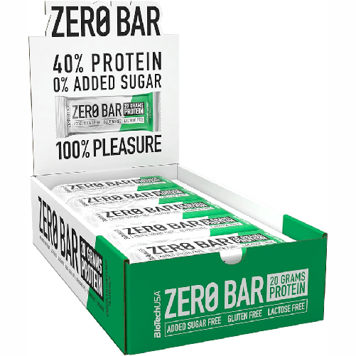 BIOTECH USA ZERO BAR barrette proteiche gusto CIOCCOLATO NOCCIOLA 20x50g BioTechUSA Zero Bar