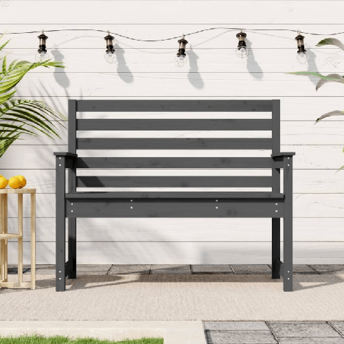 VidaXL Panca da Giardino Grigia 109x48x91,5 cm Legno Massello di Pino VidaXL 824062 panca da esterno Legno