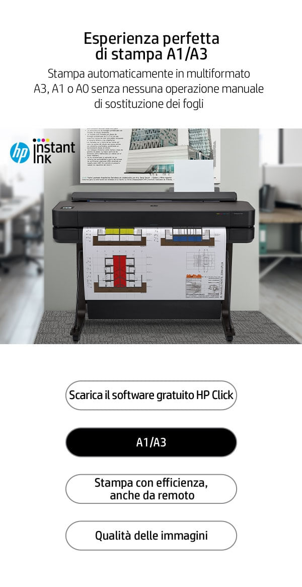 HP Designjet Stampante T650 da 24”