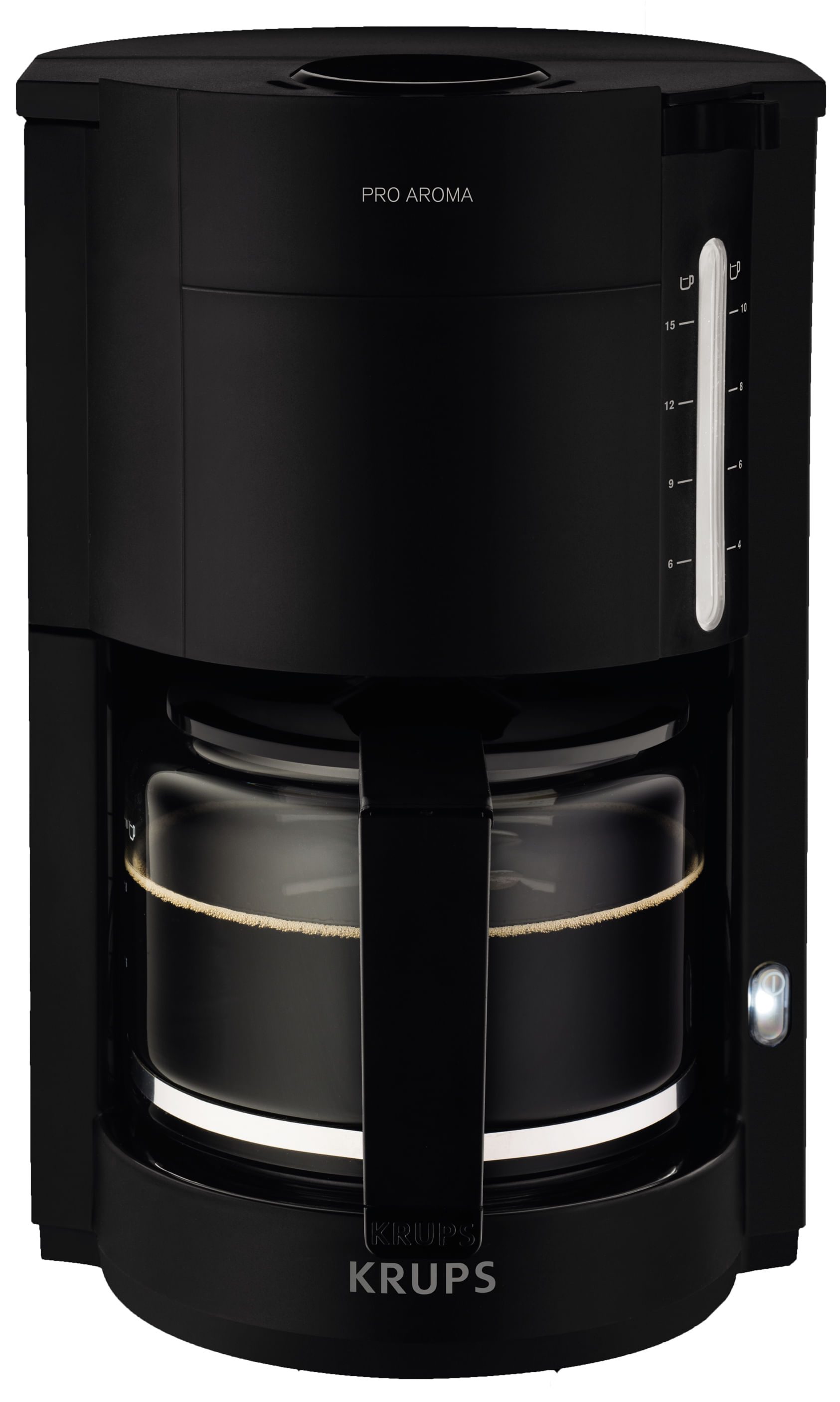 KRUPS ProAroma Macchina da Caffe' Filtro 1,25Lt per 15 Tazze Colore Nero Design Funzionalita' Ottimale Krups F30908 Macchina da caffè con filtro 1,25