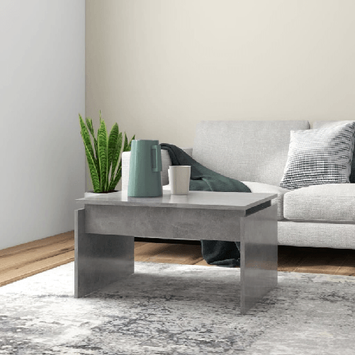 VidaXL Tavolino da Salotto Grigio Cemento 68x50x38 cm in Truciolato VidaXL 808336 tavolino da caffè, comodino e consolle da soggiorno