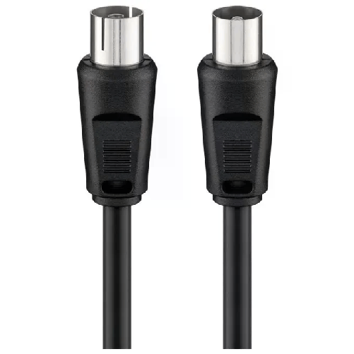 EsseShop Ednet cavo antenna maschio-femmina mt 5 colore nero Goobay 11723 cavo coassiale 3C-2V 5 m Nero