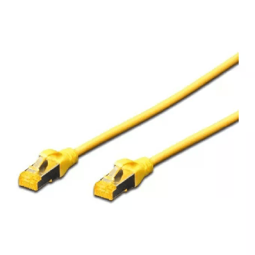 Digitus cavo rete s-ftp cat.6a doppia schermatura lsoh colore giallo mt. 0,25 Digitus Cavo patch CAT 6A S/FTP