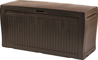Keter Pidema:Box Keter da giardino in resina marrone. Baule porta attrezzi rinforzato Keter 231317 contenitore per lo stoccaggio all'aperto